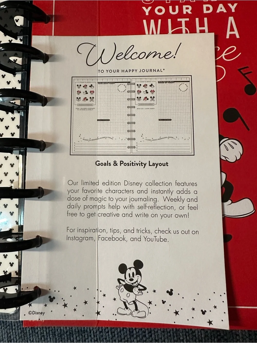 Happy Planner Classic Size Disney Minnie & Mickey Guided Journal